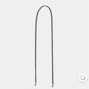 COACH 46” CHAIN STRAP DETACHABLE CURB-CHAIN VERSION IN SILVER TONED HARDWARE